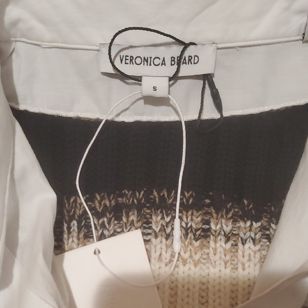 Veronica Beard Spear Mixed-Media  Vest  And Shirt  NWOT - Picture 7 of 16